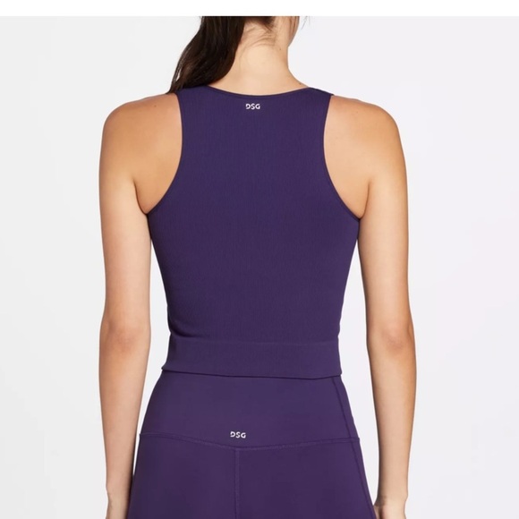 DSG Women's Momentum Seamless Cropped Tank Top Magenta Size S - Picture 3 of 10